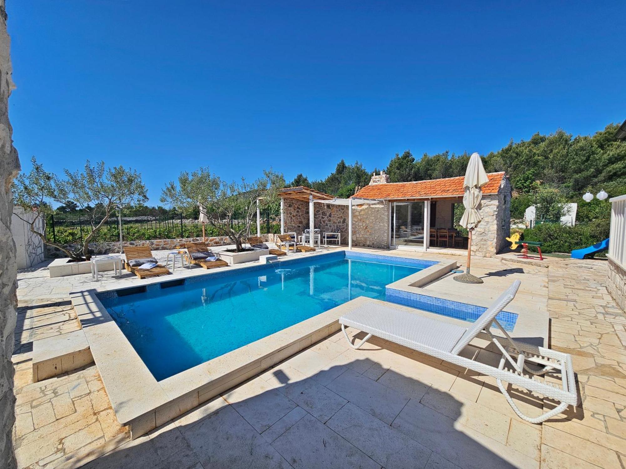 Flamingo - House With Private Pool Villa Gornji Seget Dış mekan fotoğraf